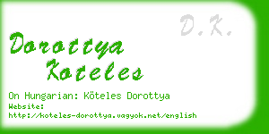 dorottya koteles business card
